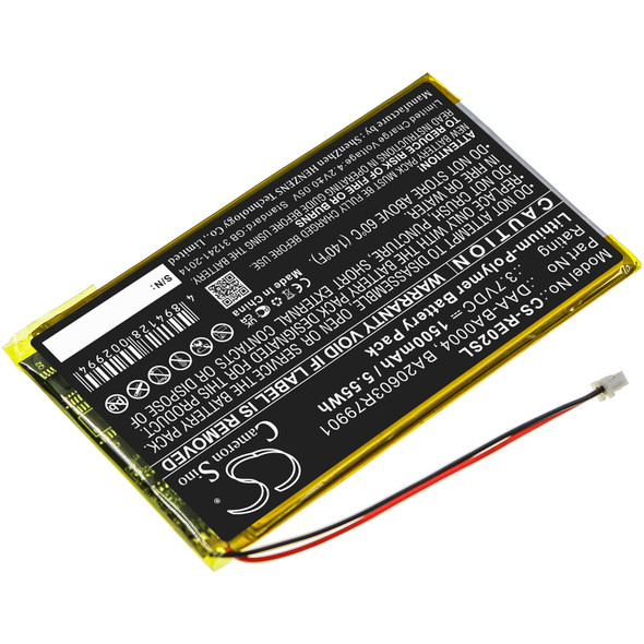 Battery for Creative Labs Nomad Jukebox Zen Touch